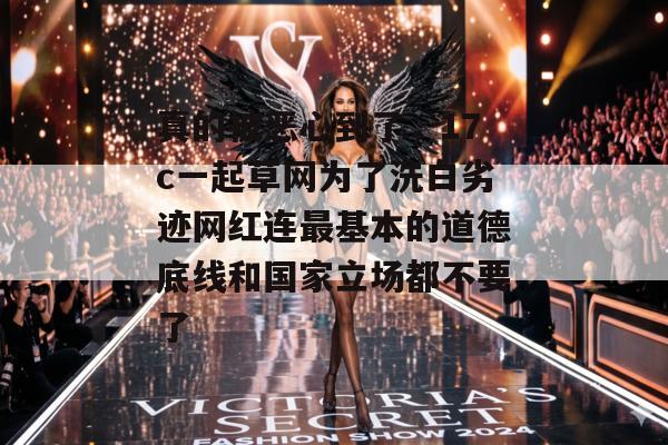 真的被恶心到了，17c一起草网为了洗白劣迹网红连最基本的道德底线和国家立场都不要了